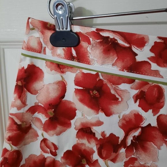 Vintage Mac & Jac Stretch Poppy Print Skirt - Picture 5 of 9